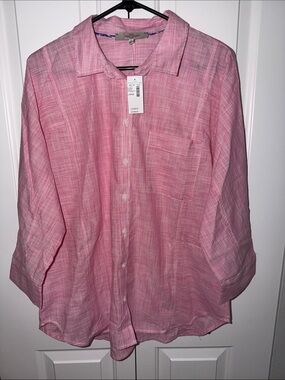 Maurices casa cabana Lightweight Pink Button-Up Shirt